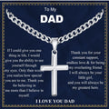 Father's Day Gift for Dad - Christian Cross Necklace Pendant Gift from Daughter or Son