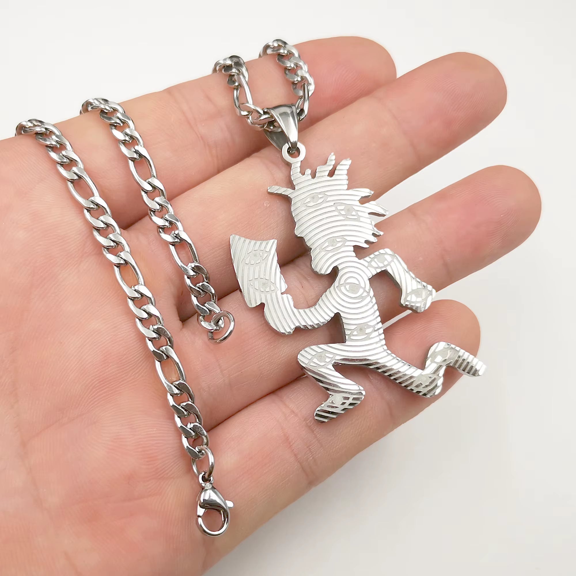 Father's Day Gift for Dad - Men’s Stainless Steel Etched Axe Pendant Necklace