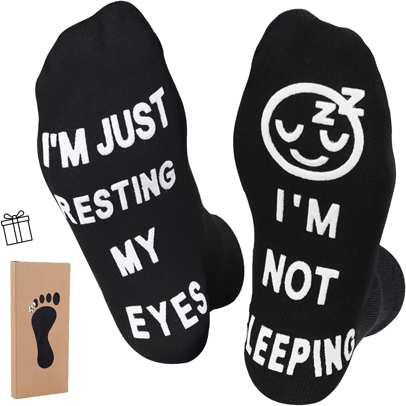 Father's Day Gift for Dad - “I’m Not Sleeping” Novelty Socks for Men