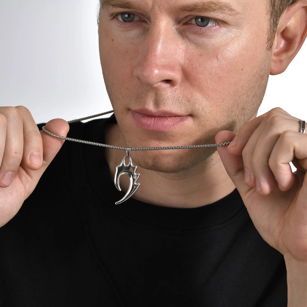 Father's Day Gift for Dad - Men’s Wolf Tooth Pendant Necklace