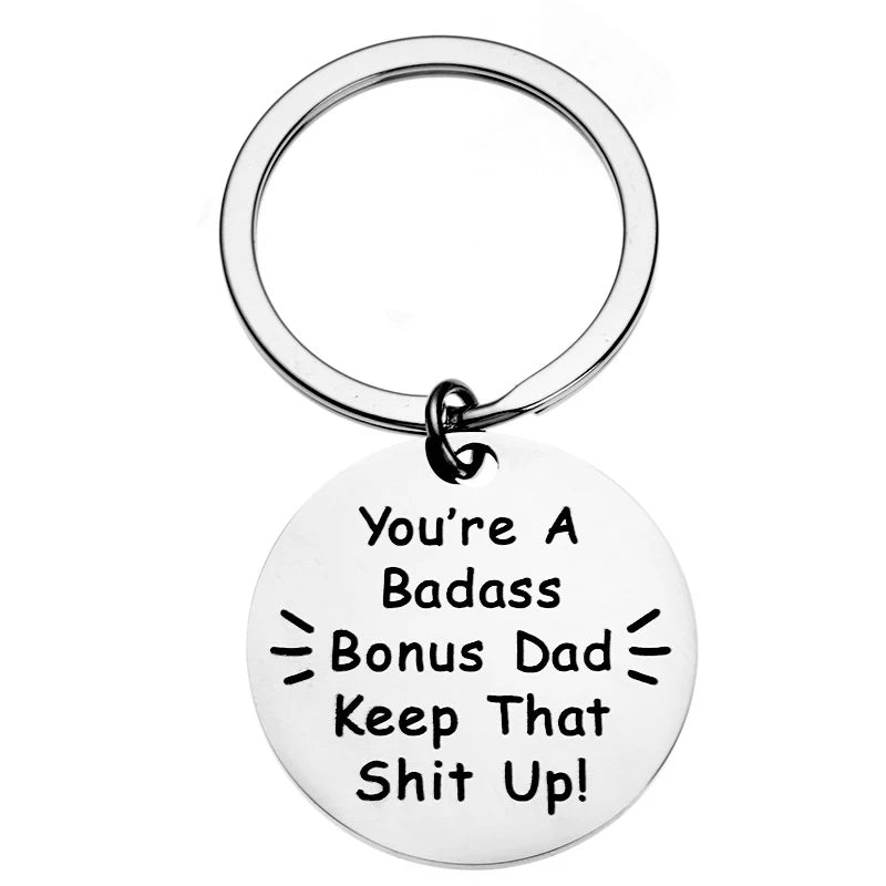 Father's Day Gift for Step-Dad - Bonus Dad Keychain