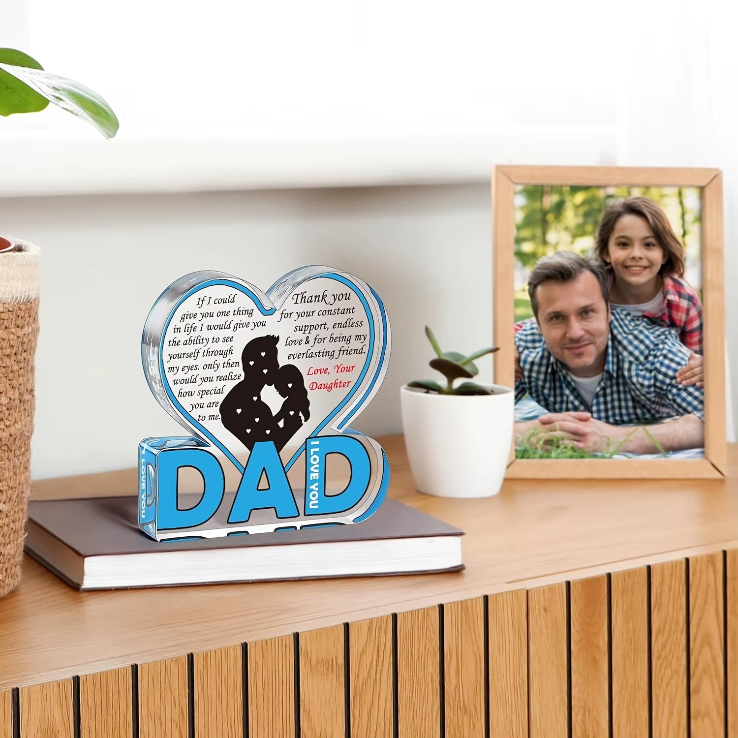 Father's Day Gift for Dad - Acrylic Plaque Desk Decor