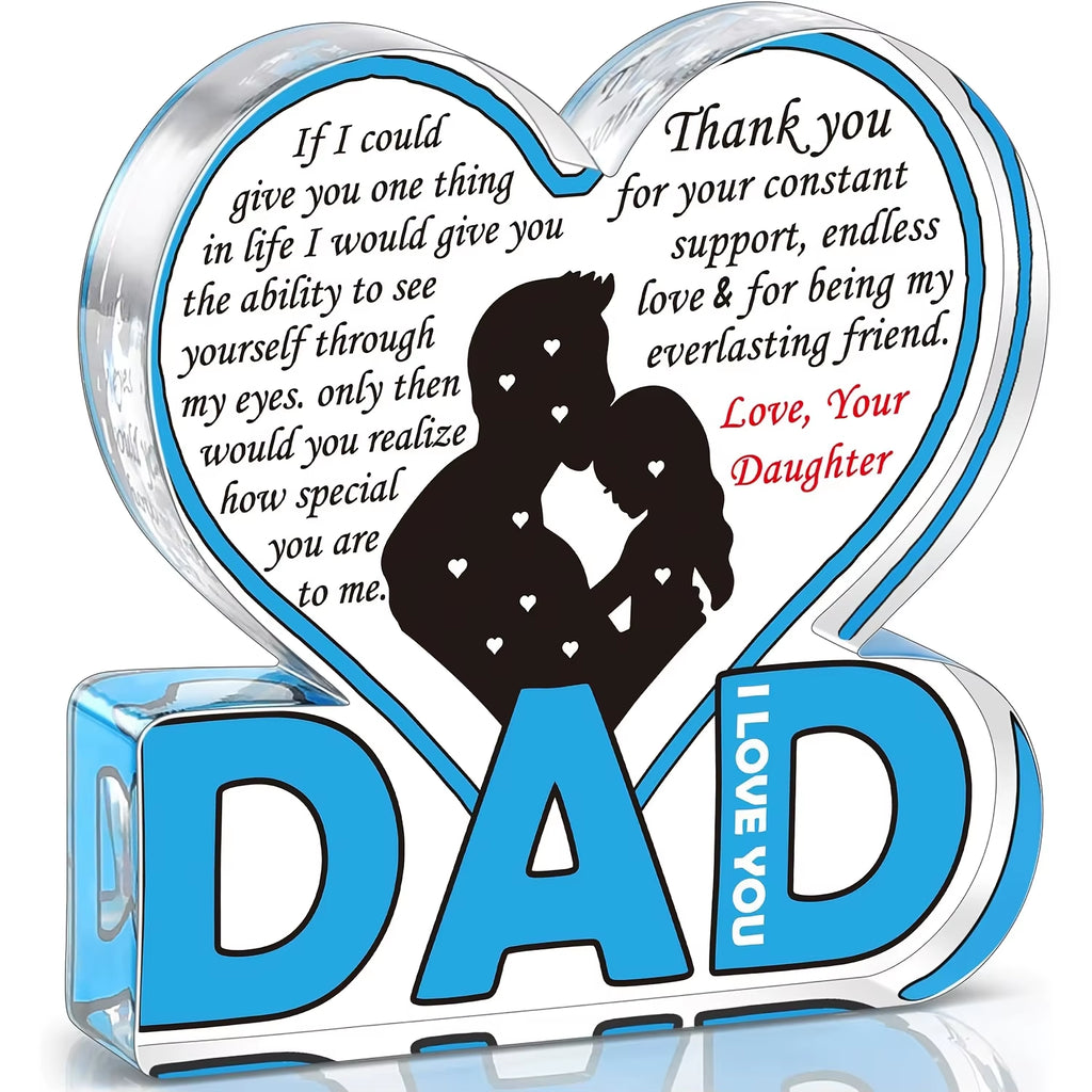 Father's Day Gift for Dad - Acrylic Plaque Desk Decor