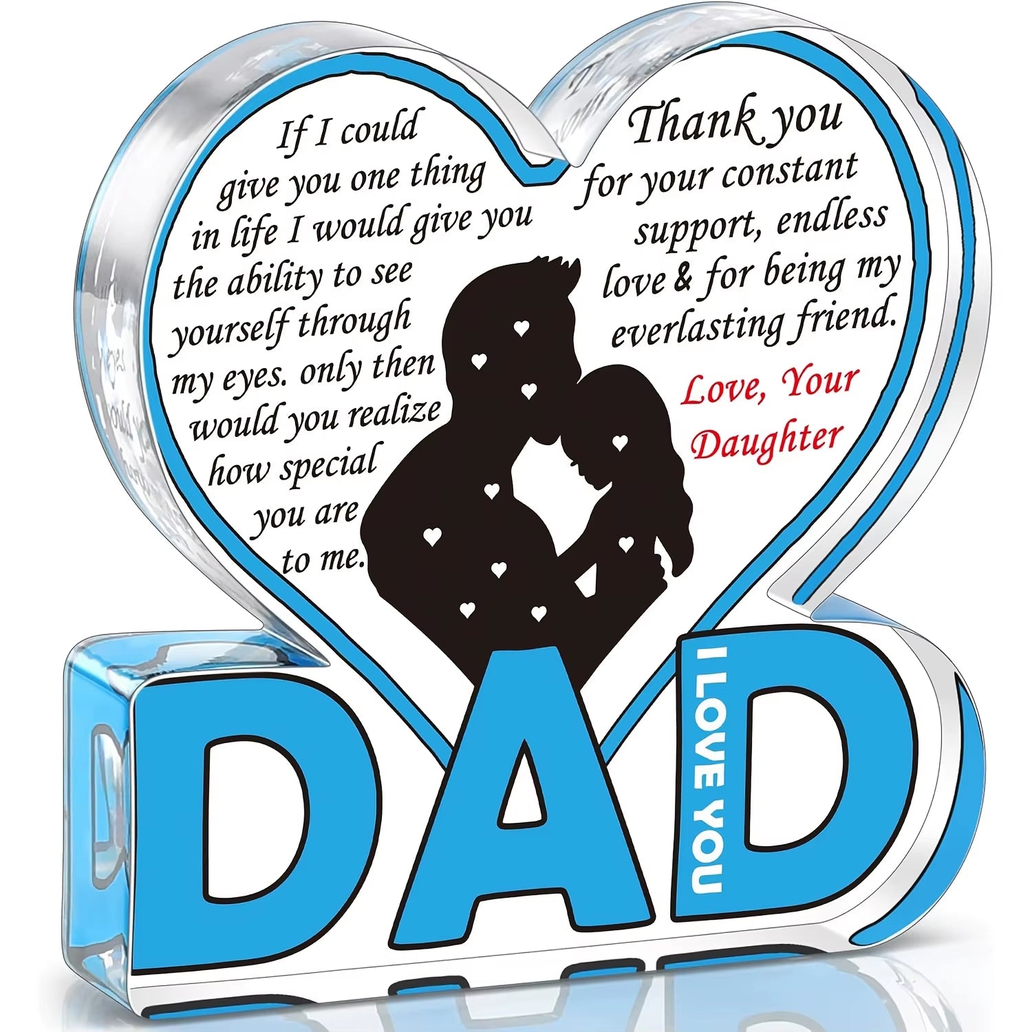 Father's Day Gift for Dad - Acrylic Plaque Desk Decor