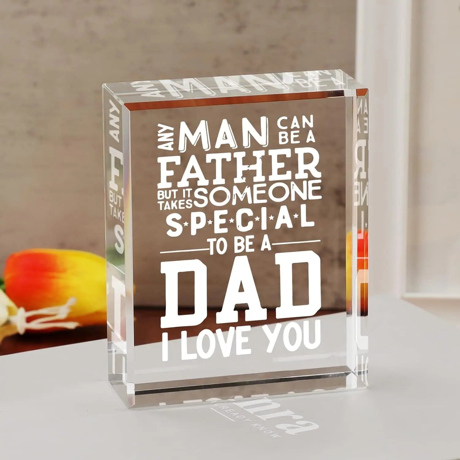 Father’s Day Gift for Dad – Engraved Glass Plaque “It Takes Someone Special to Be a Dad”