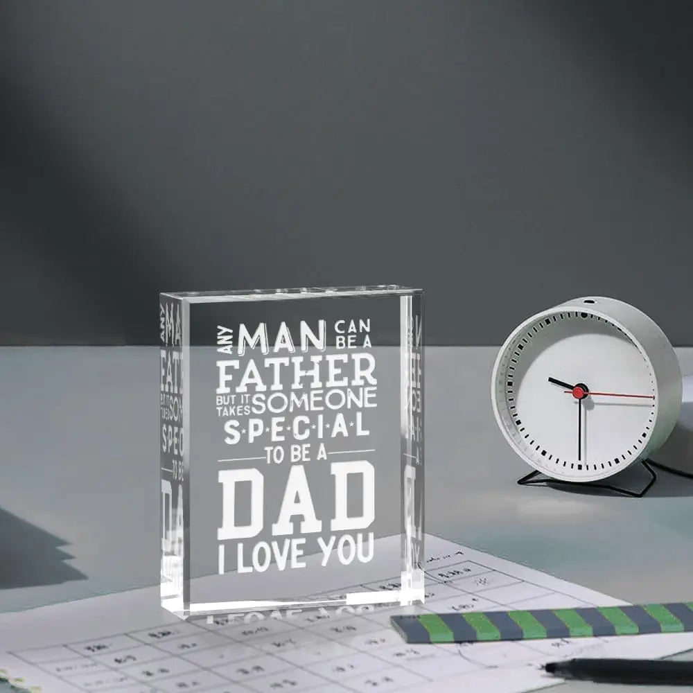 Father’s Day Gift for Dad – Engraved Glass Plaque “It Takes Someone Special to Be a Dad”