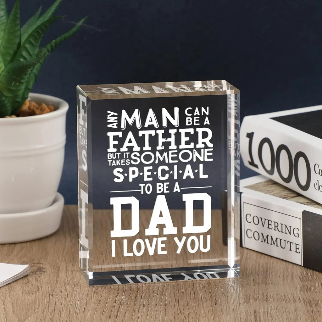 Father’s Day Gift for Dad – Engraved Glass Plaque “It Takes Someone Special to Be a Dad”