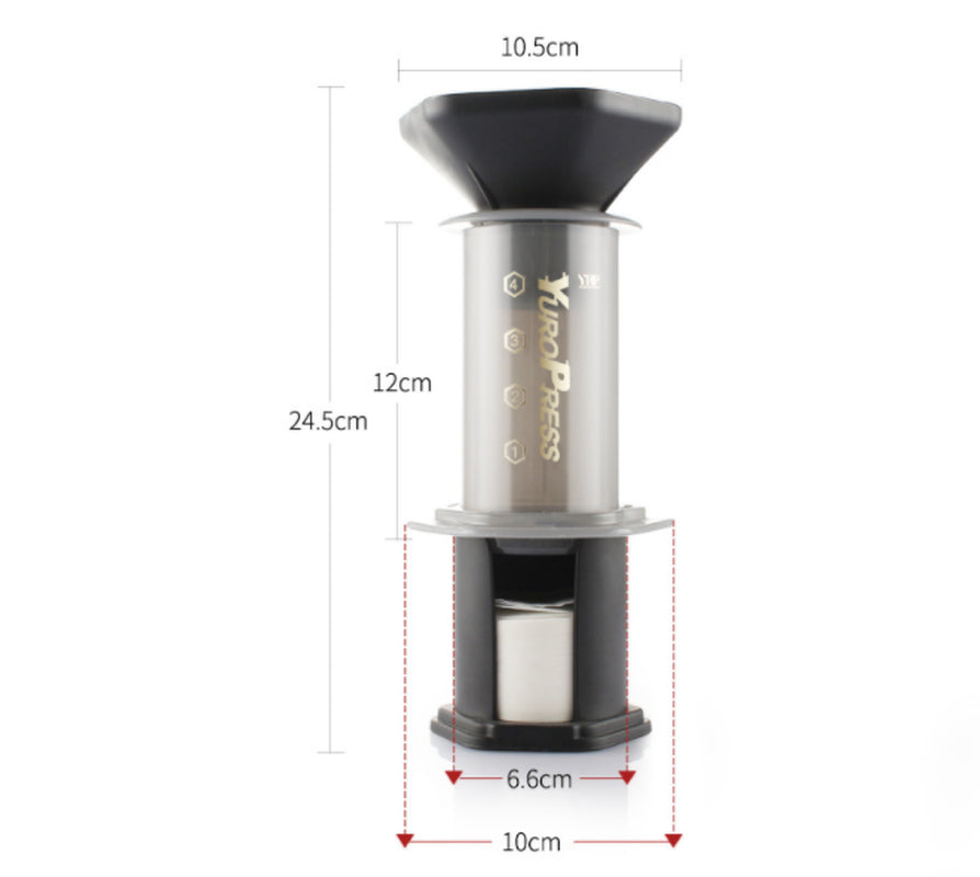 French Press Coffee & Tea Maker with Filter Cup System