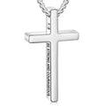 Father's Day Gifts for Dad - Stainless Steel Silver Cross Necklace