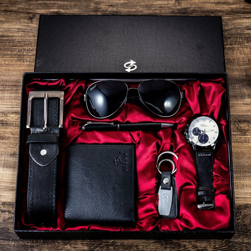 Father's Day Gift for Dad - Luxury Gift Set with Watch, Belt, and Wallet Combo