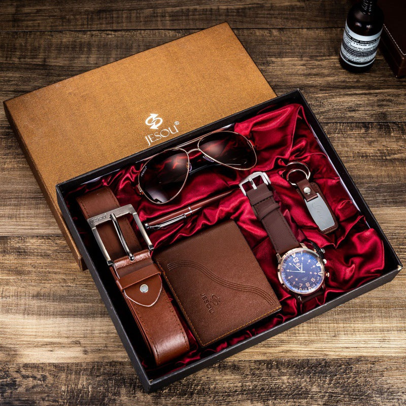 Father's Day Gift for Dad - Luxury Gift Set with Watch, Belt, and Wallet Combo