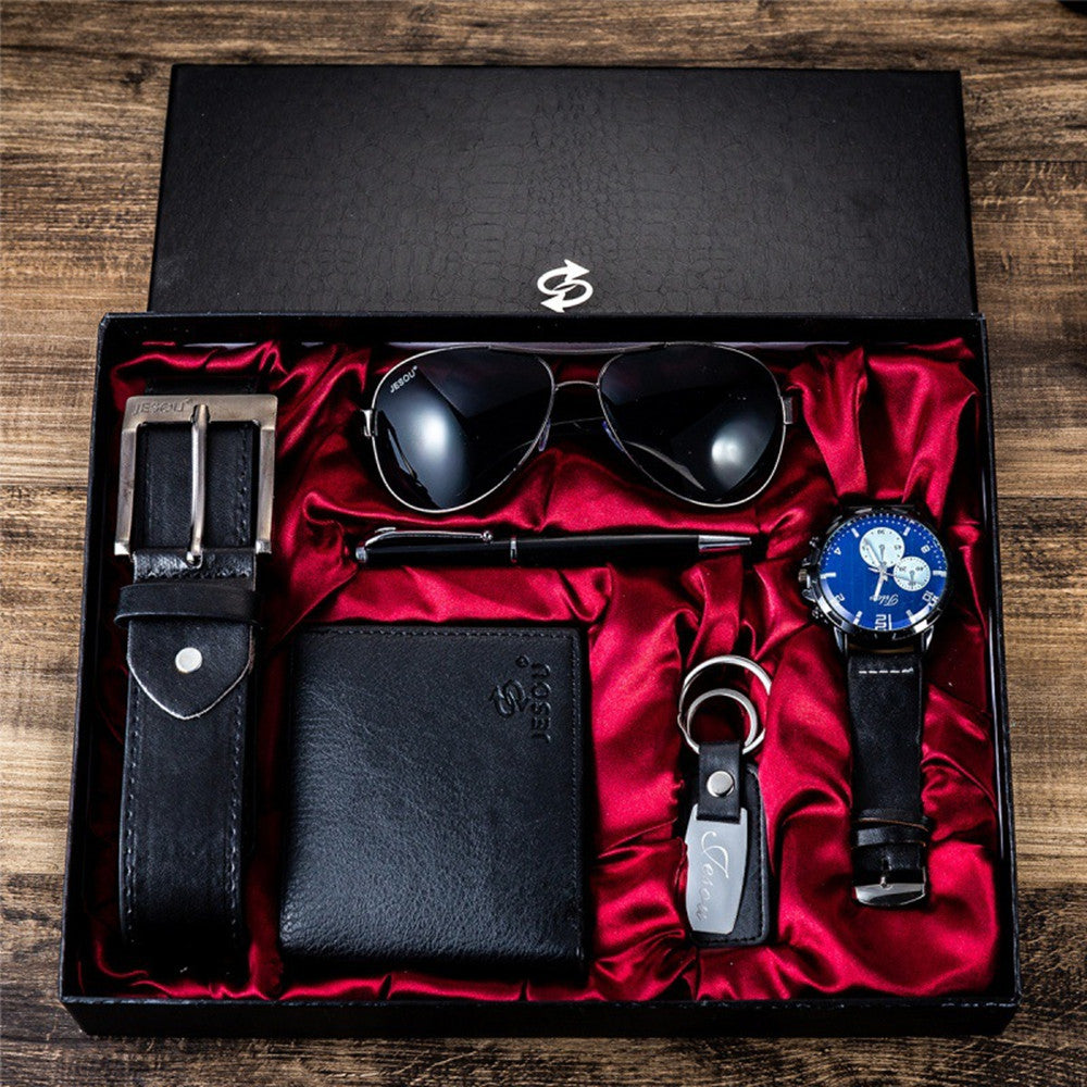 Father's Day Gift for Dad - Luxury Gift Set with Watch, Belt, and Wallet Combo
