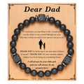 Fathers Day Gifts Mens Beaded Bracelet with Love Card Natural Stone Beaded Bracelet Lava Rock Bracelet Dad Birthday Gifts Ideas